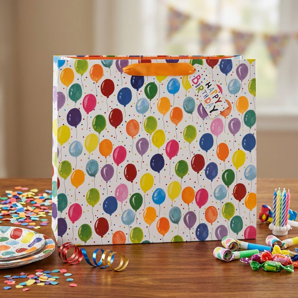 Glick - Neon Landscape Balloon Gift Bag - Extra Large