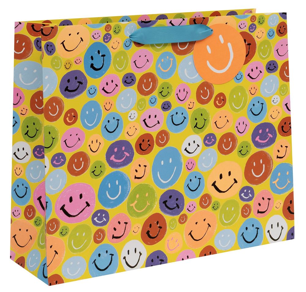Glick - Smiley Faces Landscape Gift Bag - Extra Large