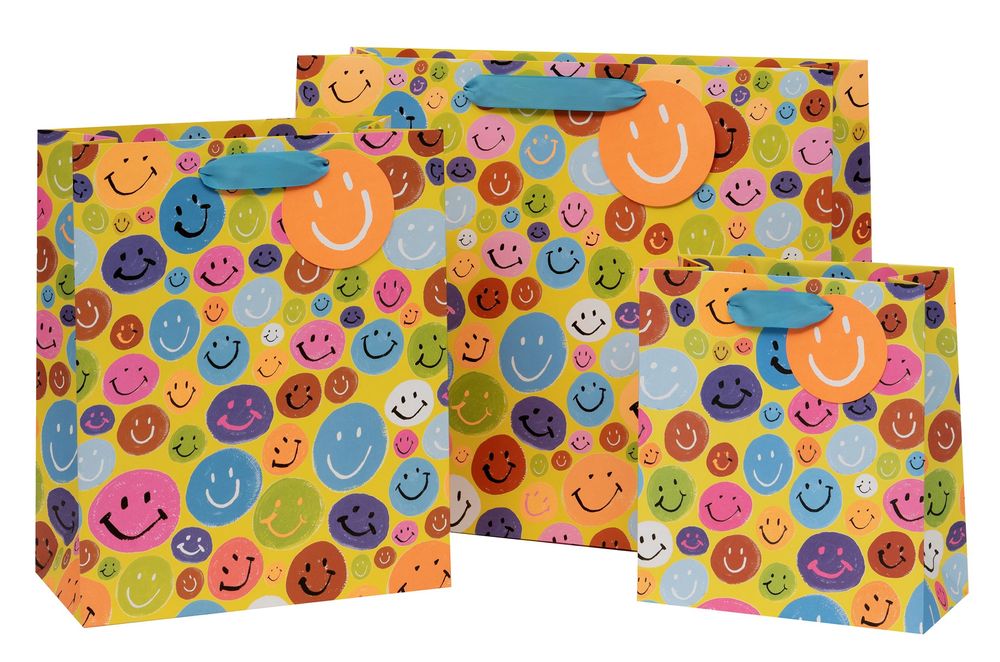 Glick - Smiley Faces Landscape Gift Bag - Extra Large