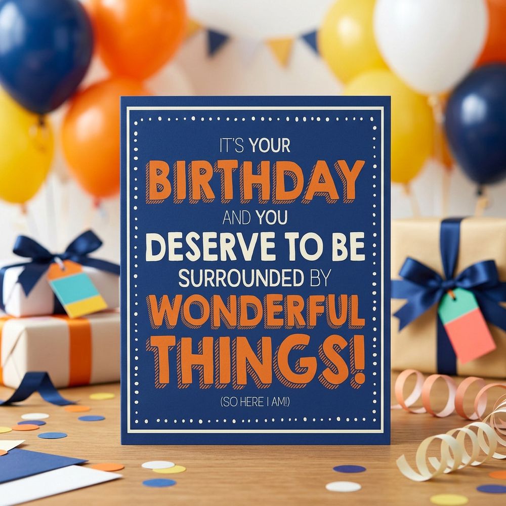 Emotional Rescue - Surrounded By Wonderful Things Birthday Card
