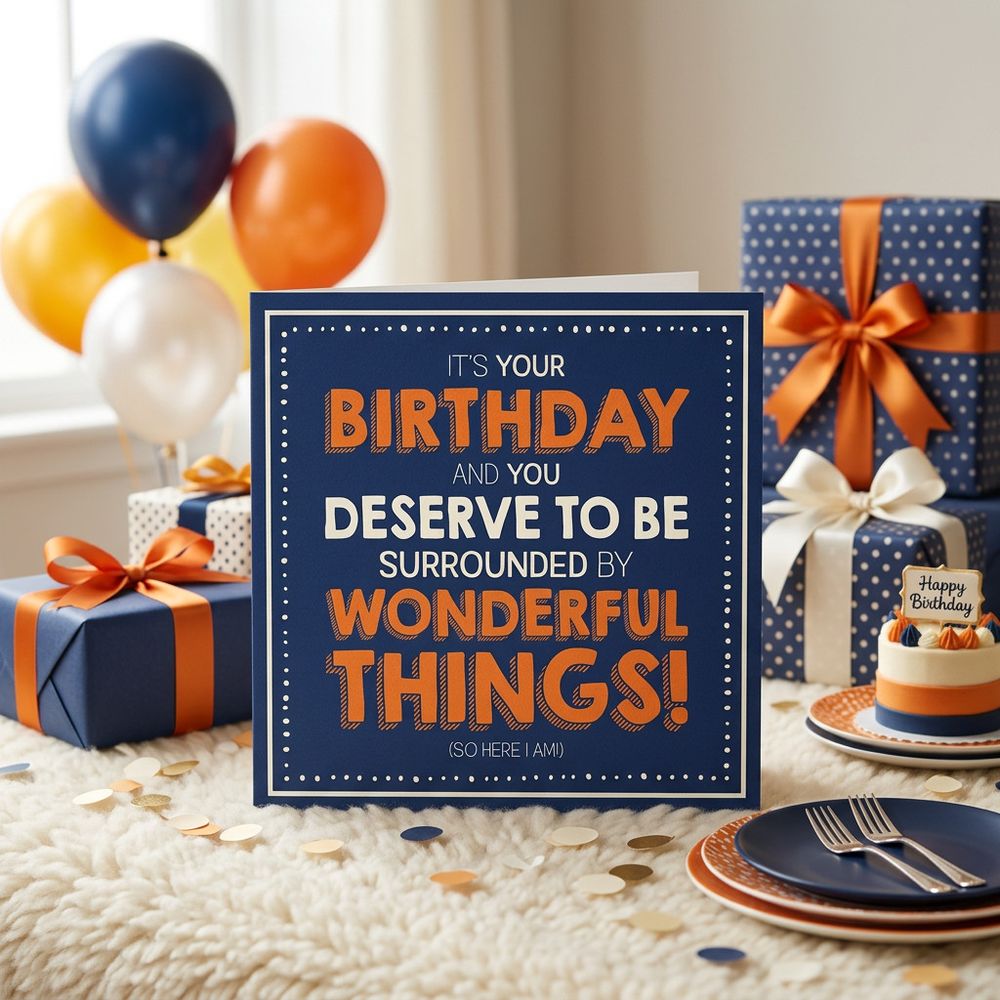 Emotional Rescue - Surrounded By Wonderful Things Birthday Card