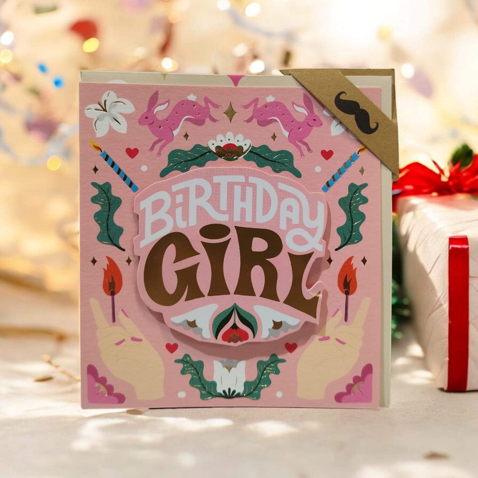Tache - Birthday Girl Blank Birthday Greeting Card