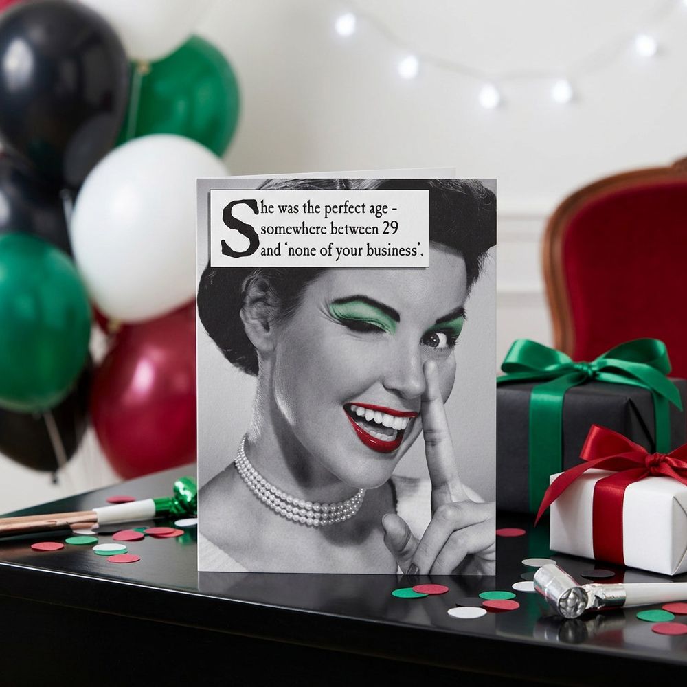 Emotional Rescue - She Was The Perfect Age, None Of Your Business Birthday Card