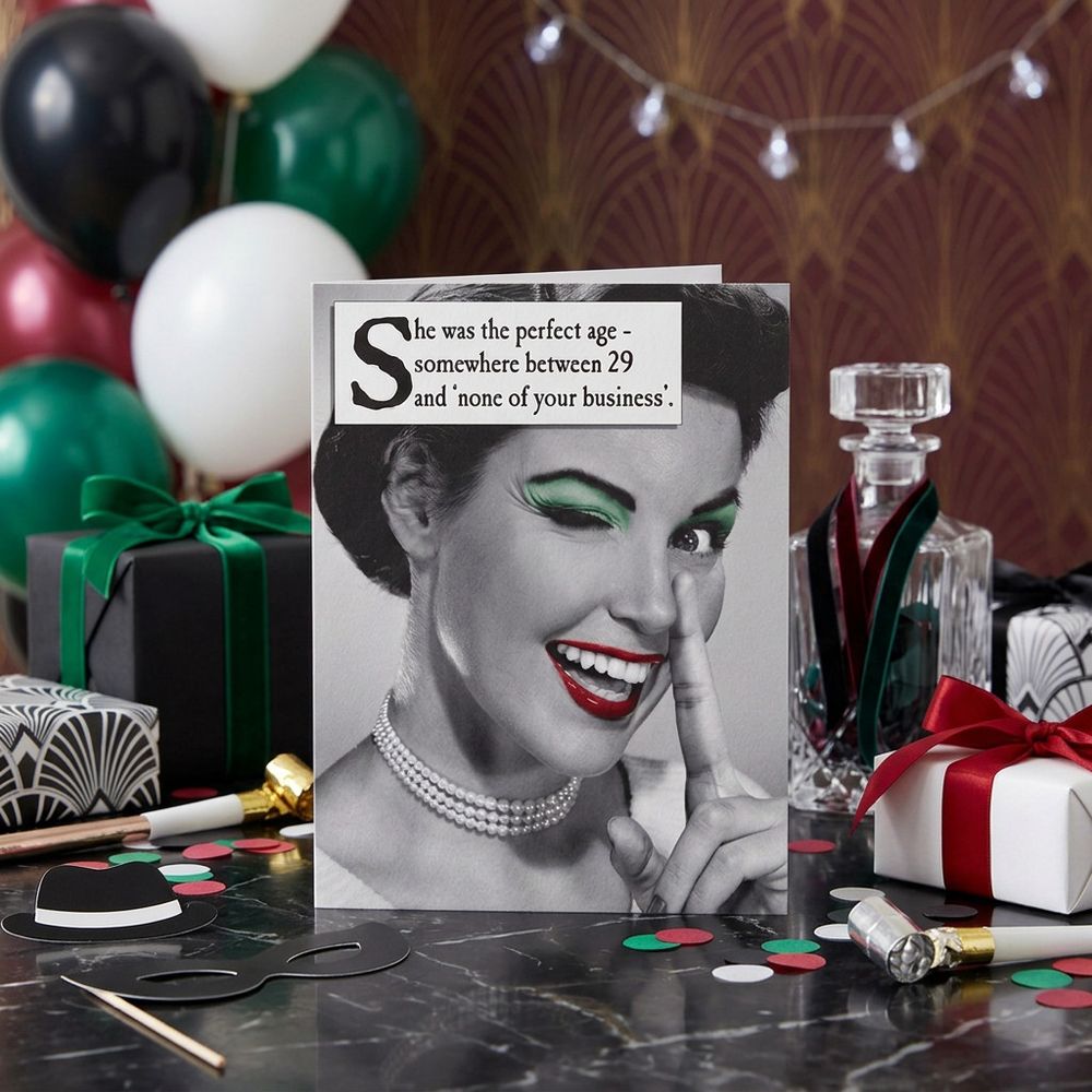 Emotional Rescue - She Was The Perfect Age, None Of Your Business Birthday Card
