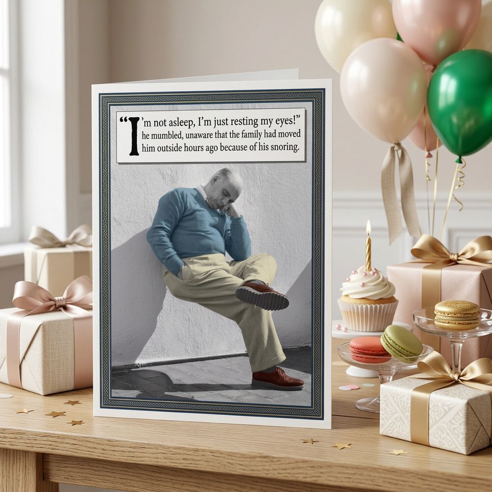 Emotional Rescue - I Am Not Asleep, Just Resting My Eyes Birthday Card