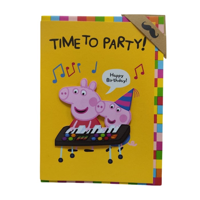 Tache - Peppa Pig Time To Party Birthday Blank Greeting Card