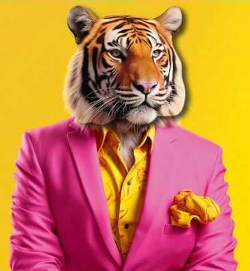 Tache - Tiger Blank Birthday Greeting Card