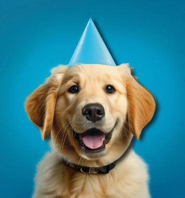 Tache - Golden Retriever Blank Birthday Greeting Card