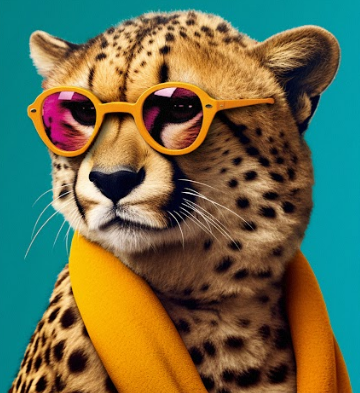 Tache - Cheetah Blank Birthday Greeting Card