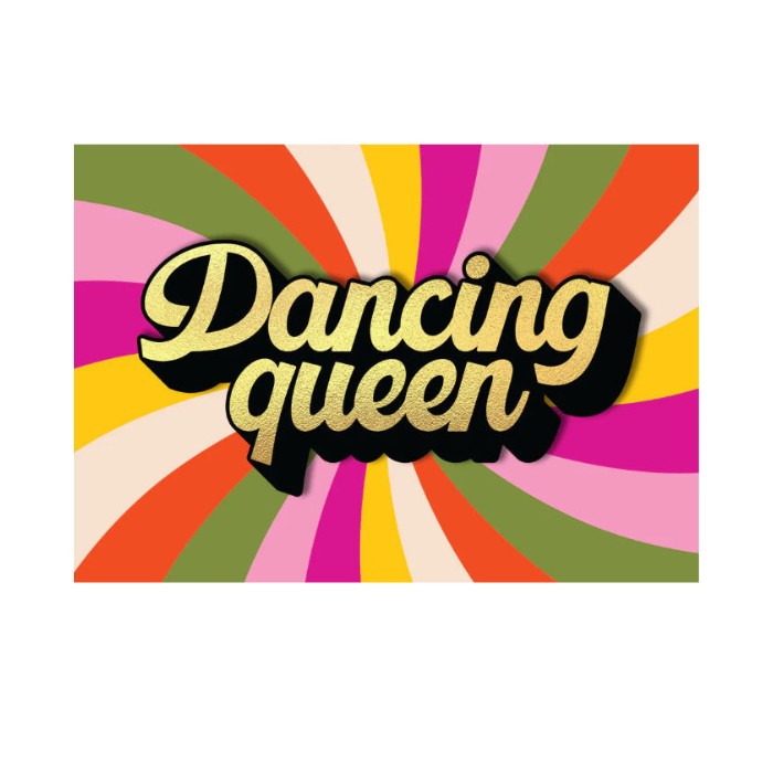 Tache - Dancing Queen Blank Birthday Greeting Card