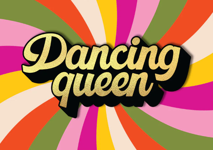 Tache - Dancing Queen Blank Birthday Greeting Card