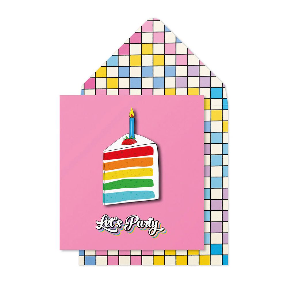 Tache - Let's Party Cake Blank Birthday Card