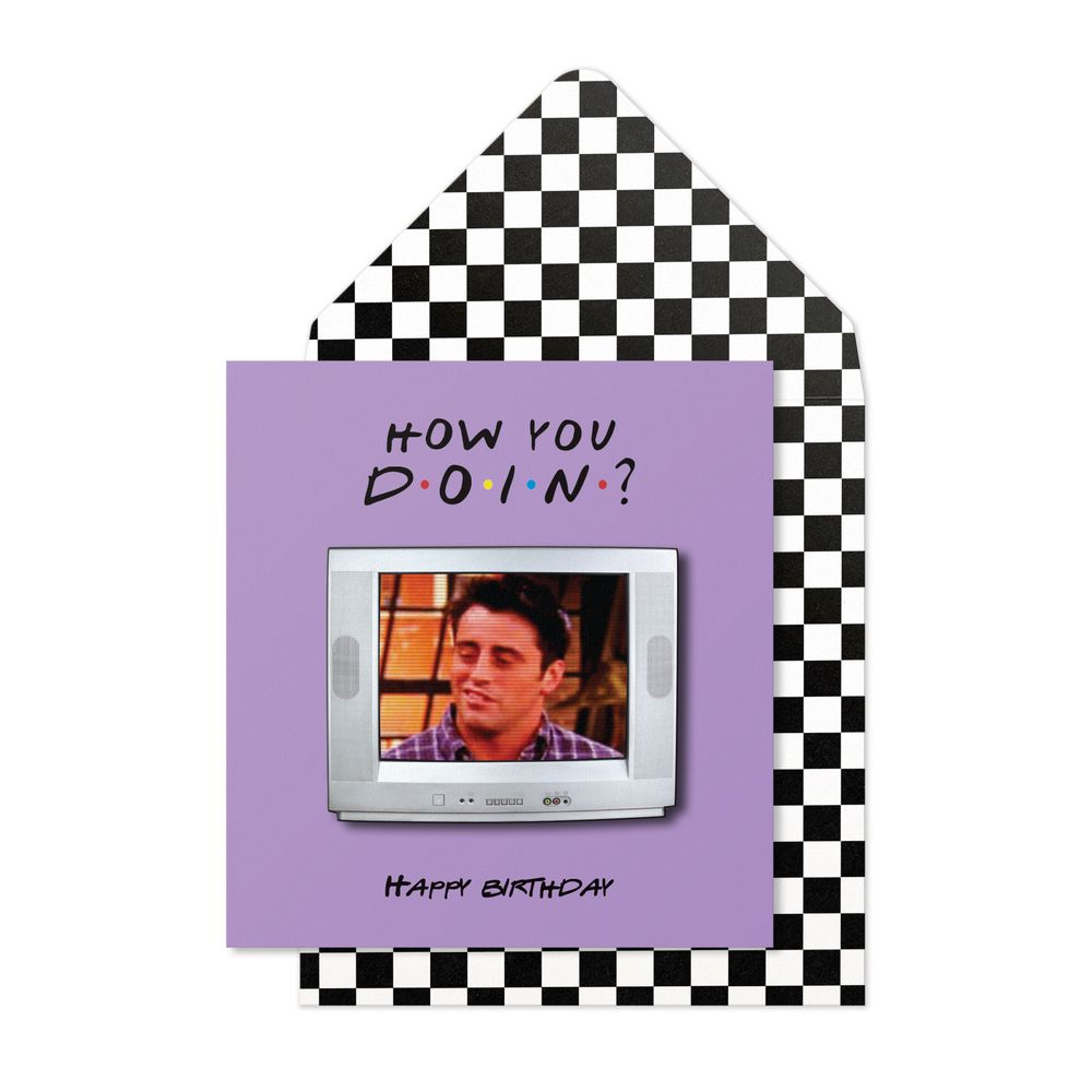Tache - How You Doin? Happy Birthday Blank Card