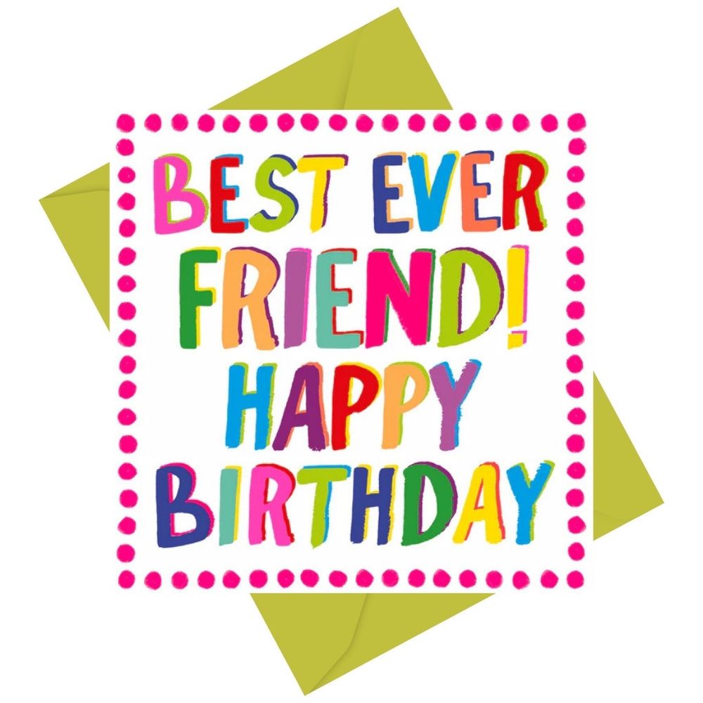 PaperSalad - Happy Birthday Blank Greeting Card - Best Ever Friend