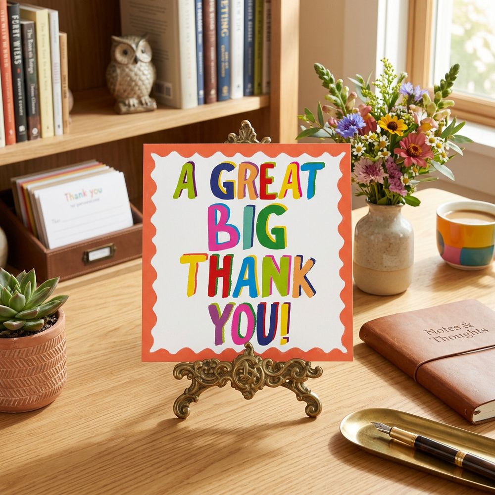 PaperSalad - A Great Big Thank You Blank Greeting Card - Multicolor