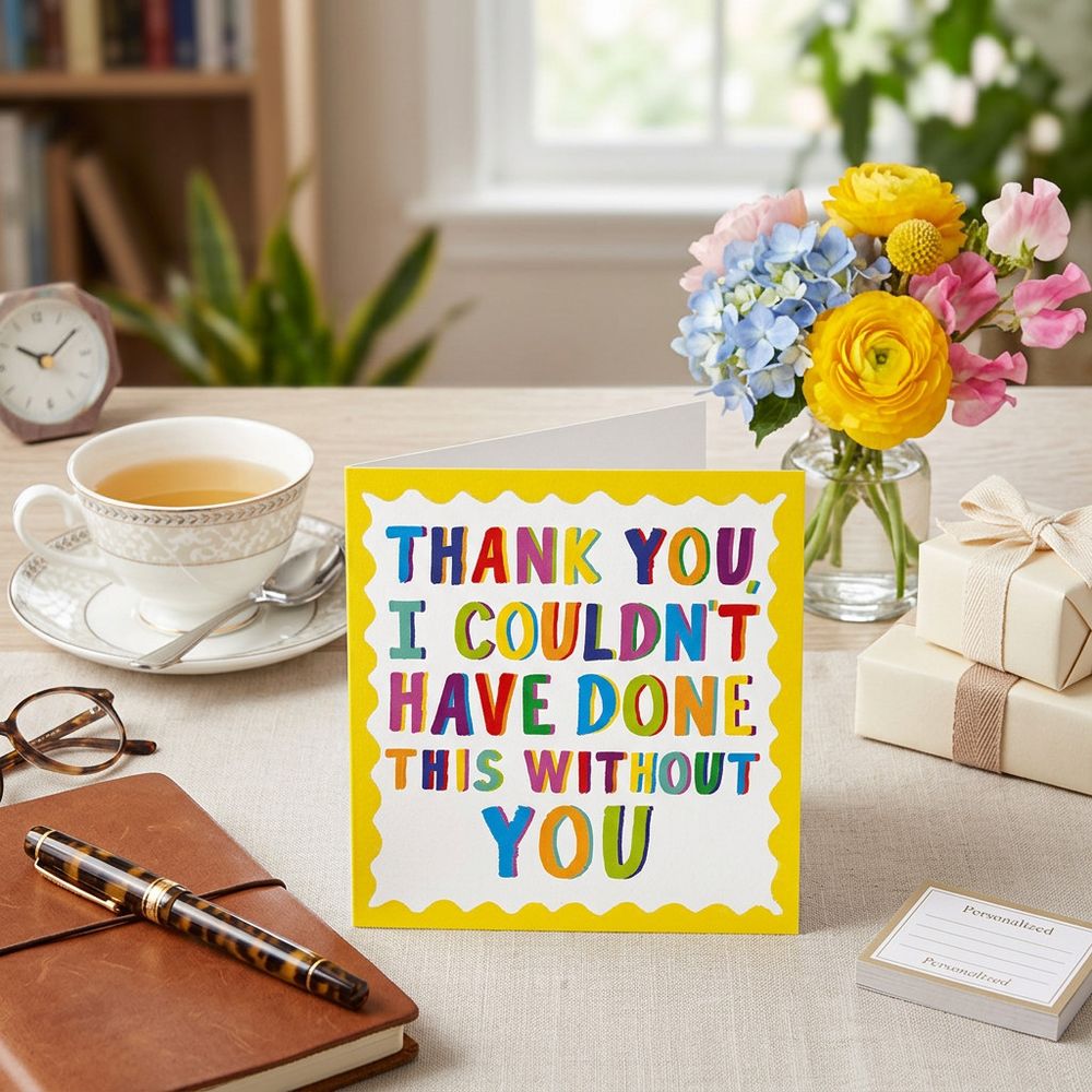 PaperSalad - Thank You Blank Greeting Card - Wouldn't Have Done It Without You