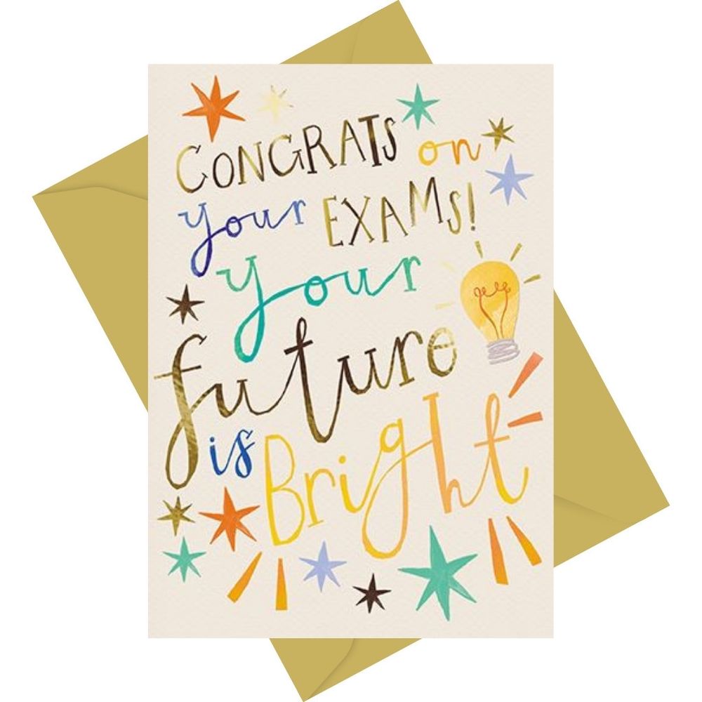 The Great British Card Company - Congratulations On Your Exam Greeting Card - Multicolor