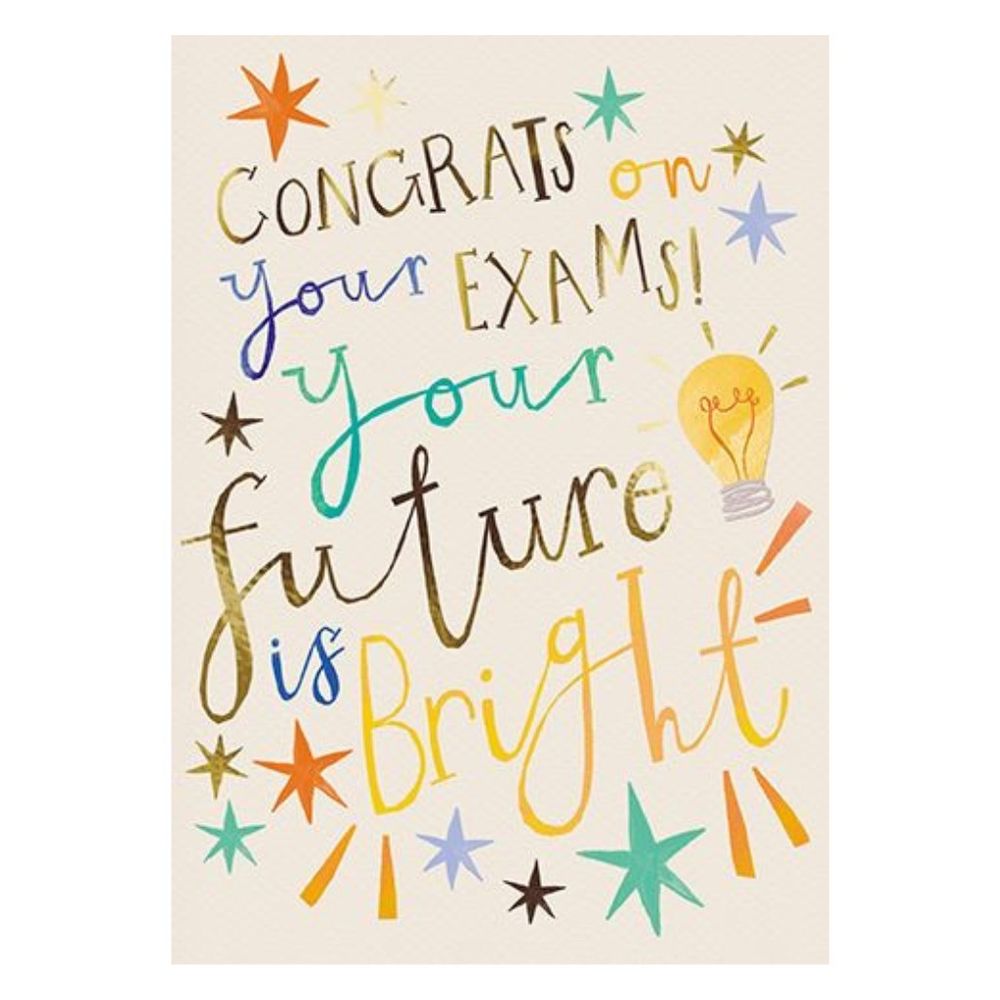 The Great British Card Company - Congratulations On Your Exam Greeting Card - Multicolor