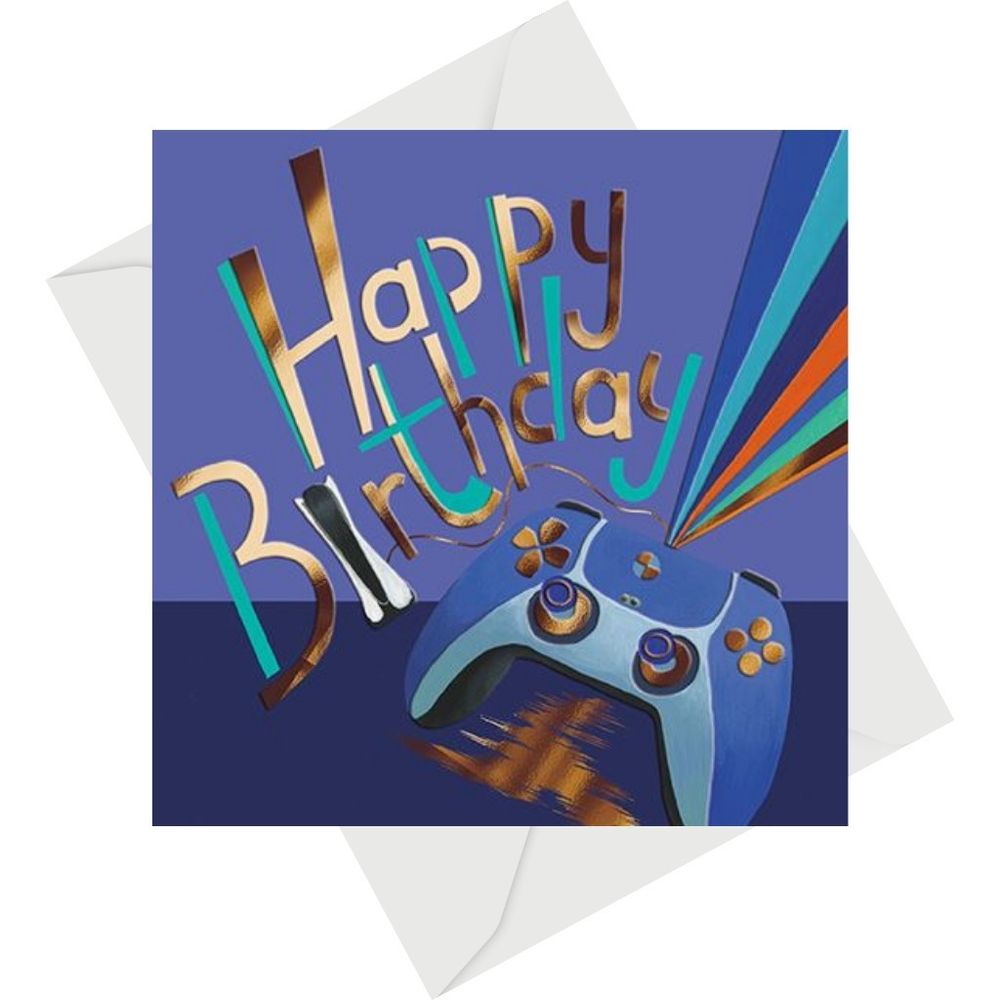The Great British Card Company - Happy Birthday Greeting Card - Xbox Gaming Controller