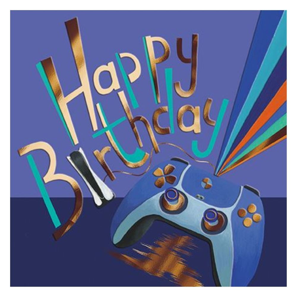 The Great British Card Company - Happy Birthday Greeting Card - Xbox Gaming Controller