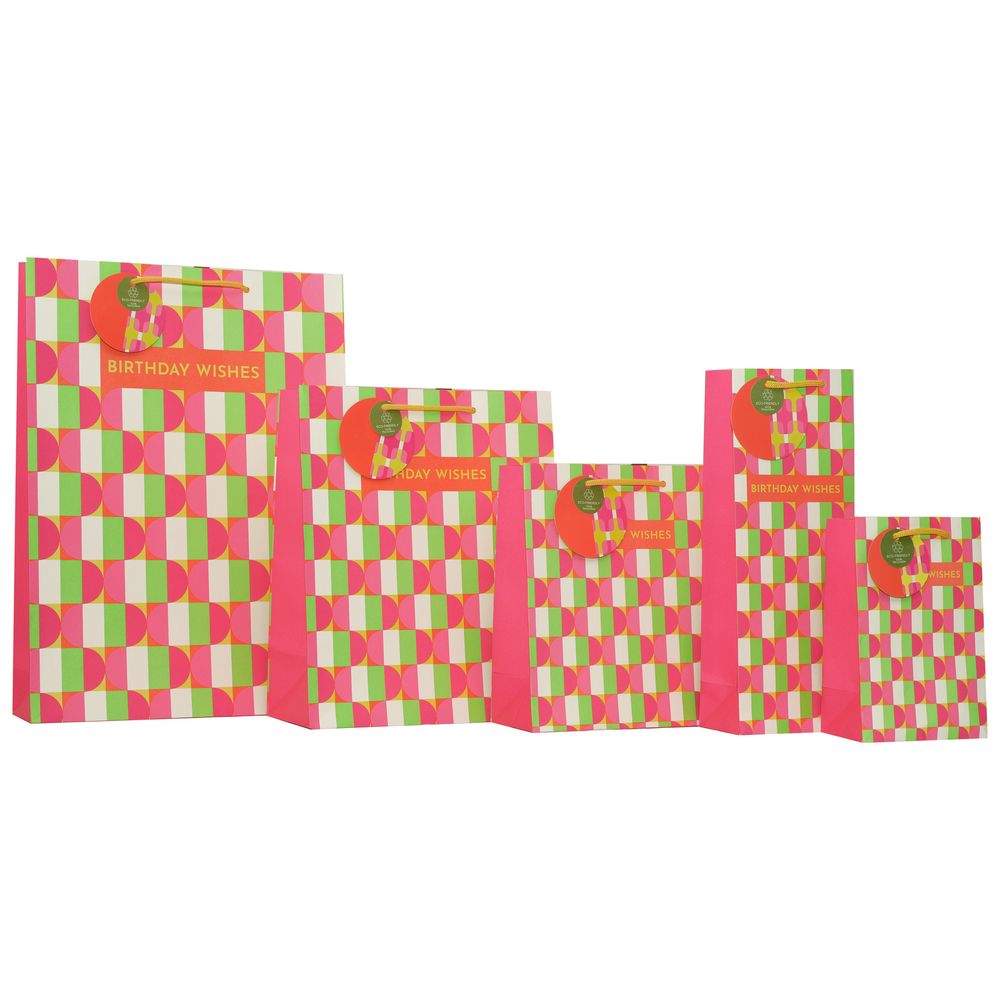 Partisan - Birthday Wishes Neon Gift Bag - Extra Large