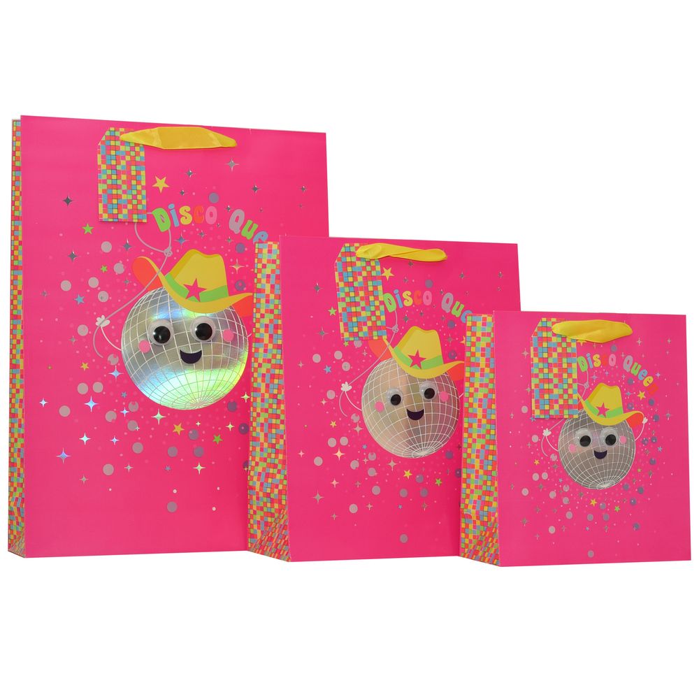 Partisan - Disco Queen Neon Gift Bag - Large - Pink