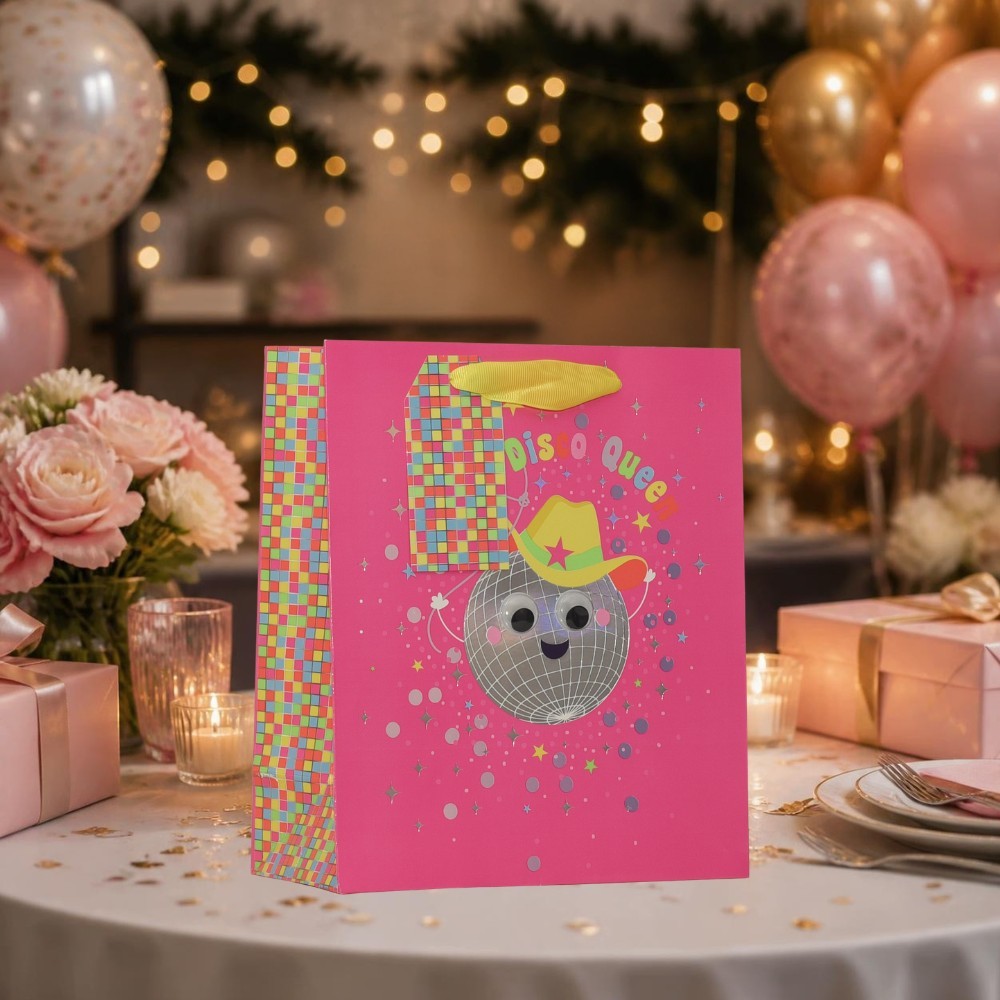 Partisan - Disco Queen Neon Gift Bag - Medium - Pink