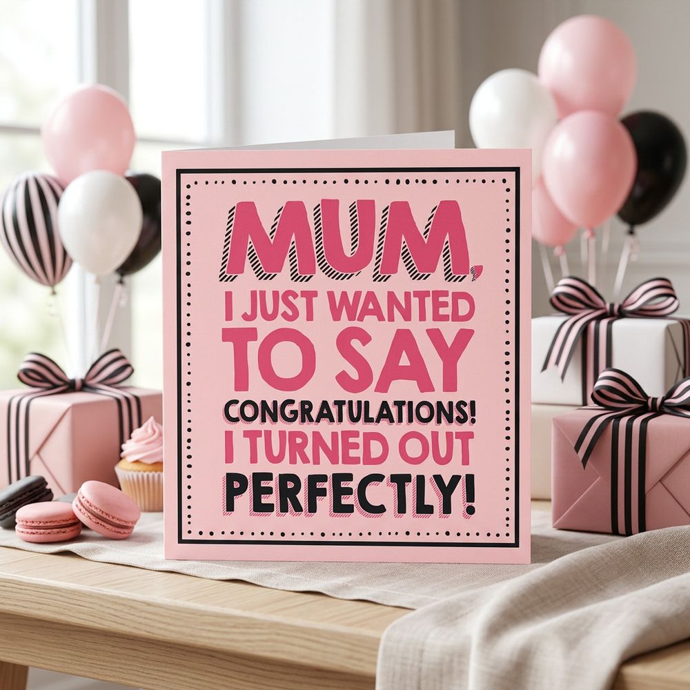 Emotional Rescue - Mum, I Turned Out Perfectly Birthday Card