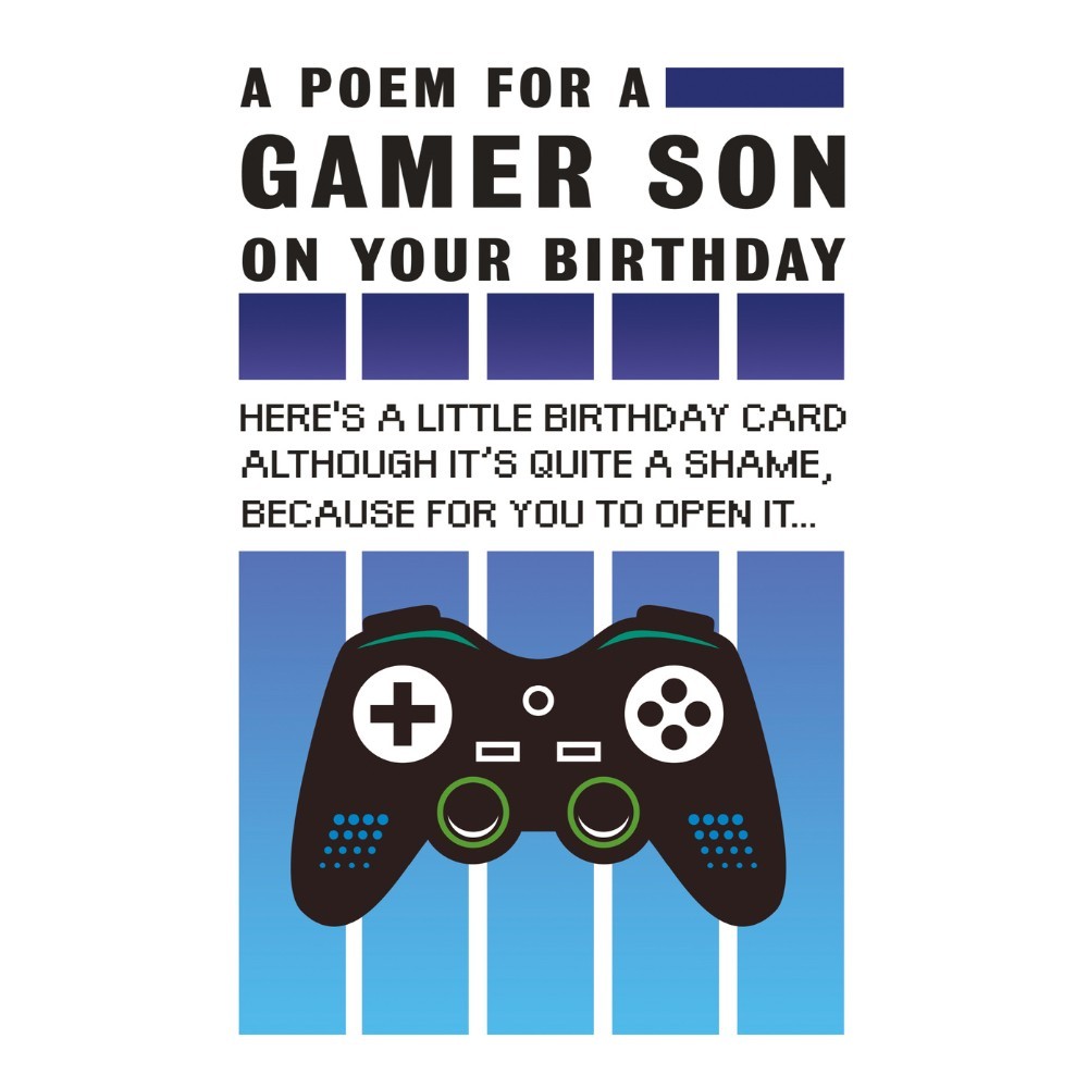 Emotional Rescue - A Poem For A Gamer Son Birthday Card