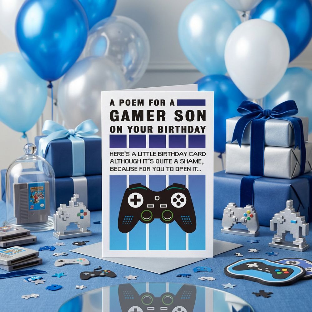 Emotional Rescue - A Poem For A Gamer Son Birthday Card