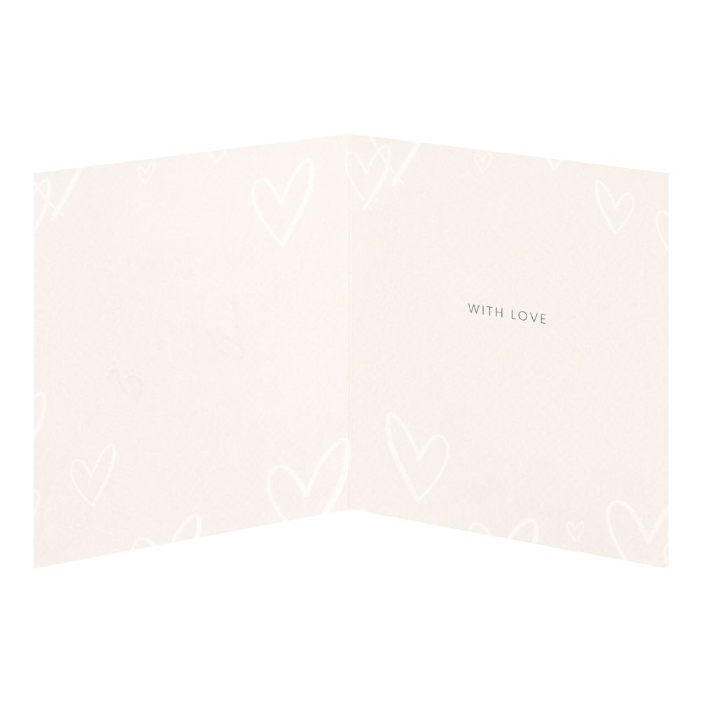 UK Greetings - Christening Day Greeting Card With Envelope - Hearts & Footprints