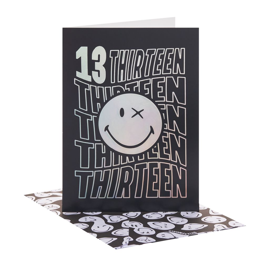 Uk Greetings - Happy Birthday 13th Smiley Card