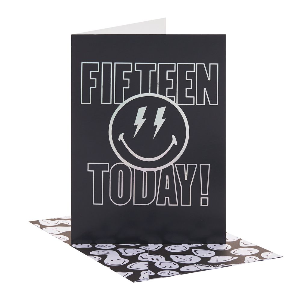 Uk Greetings - Happy Birthday 15th Smiley Card