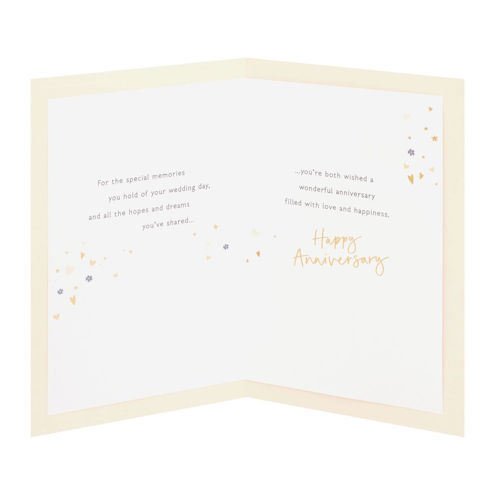 UK Greetings - Son & Daughter-In-Law Wedding Anniversary Greeting Card - Beige