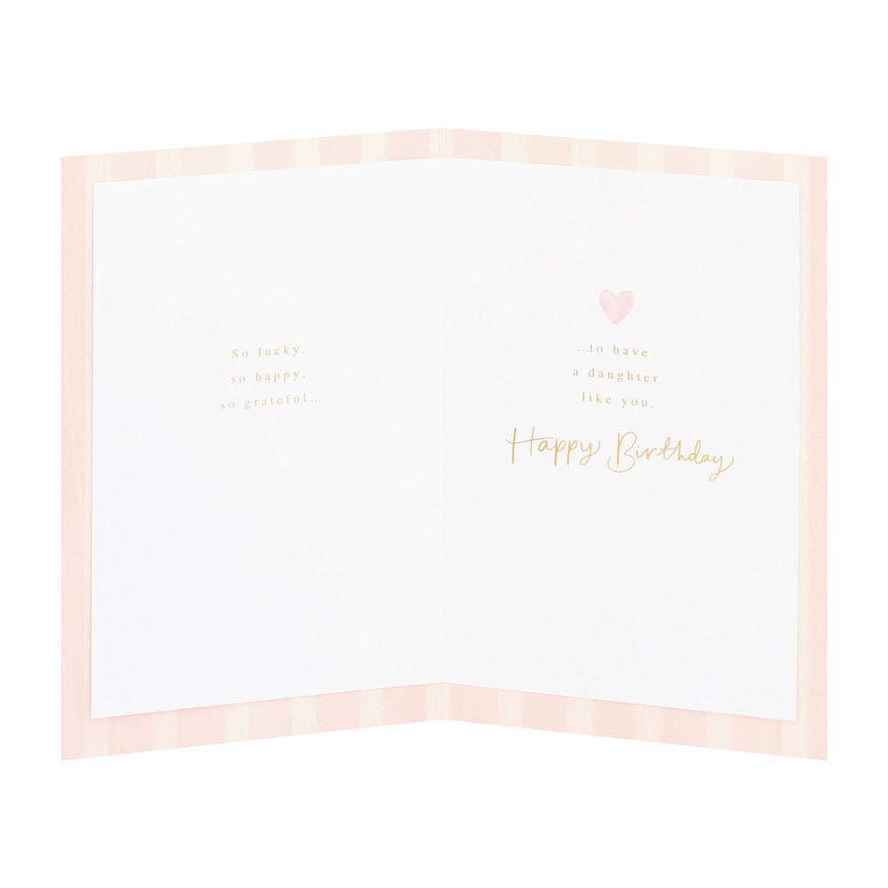UK Greetings - Happy Birthday To Lovely Daughter Greeting Card - Pink Balloon