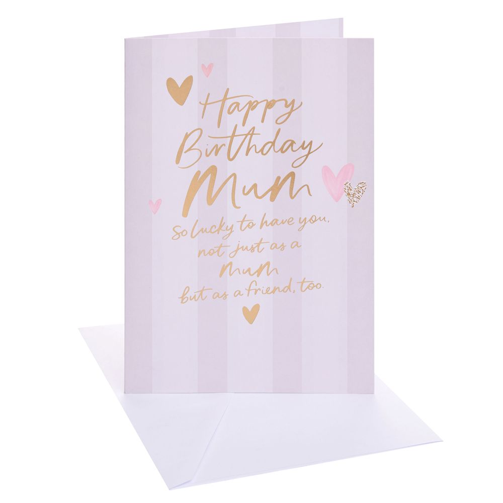 UK Greetings - Happy Birthday Mum Greeting Card - Hearts