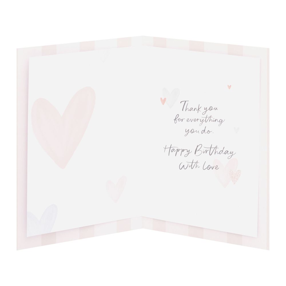 UK Greetings - Happy Birthday Mum Greeting Card - Hearts