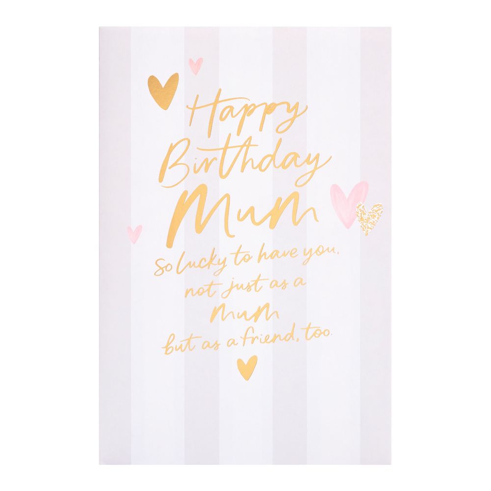 UK Greetings - Happy Birthday Mum Greeting Card - Hearts