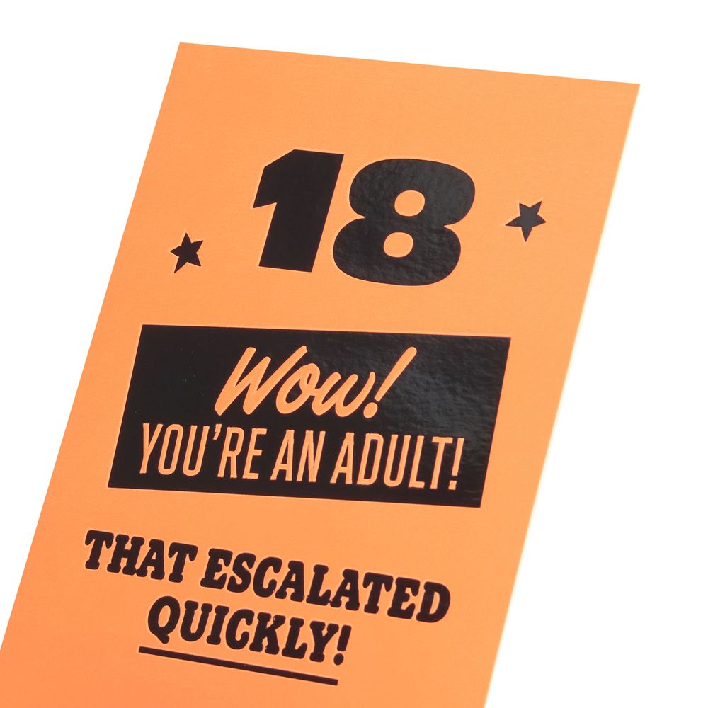 UK Greetings - 18th Happy Birthday Greeting Card - That Escalated Quickly