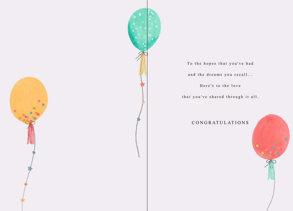Hallmark - Happy Anniversary Balloon Card
