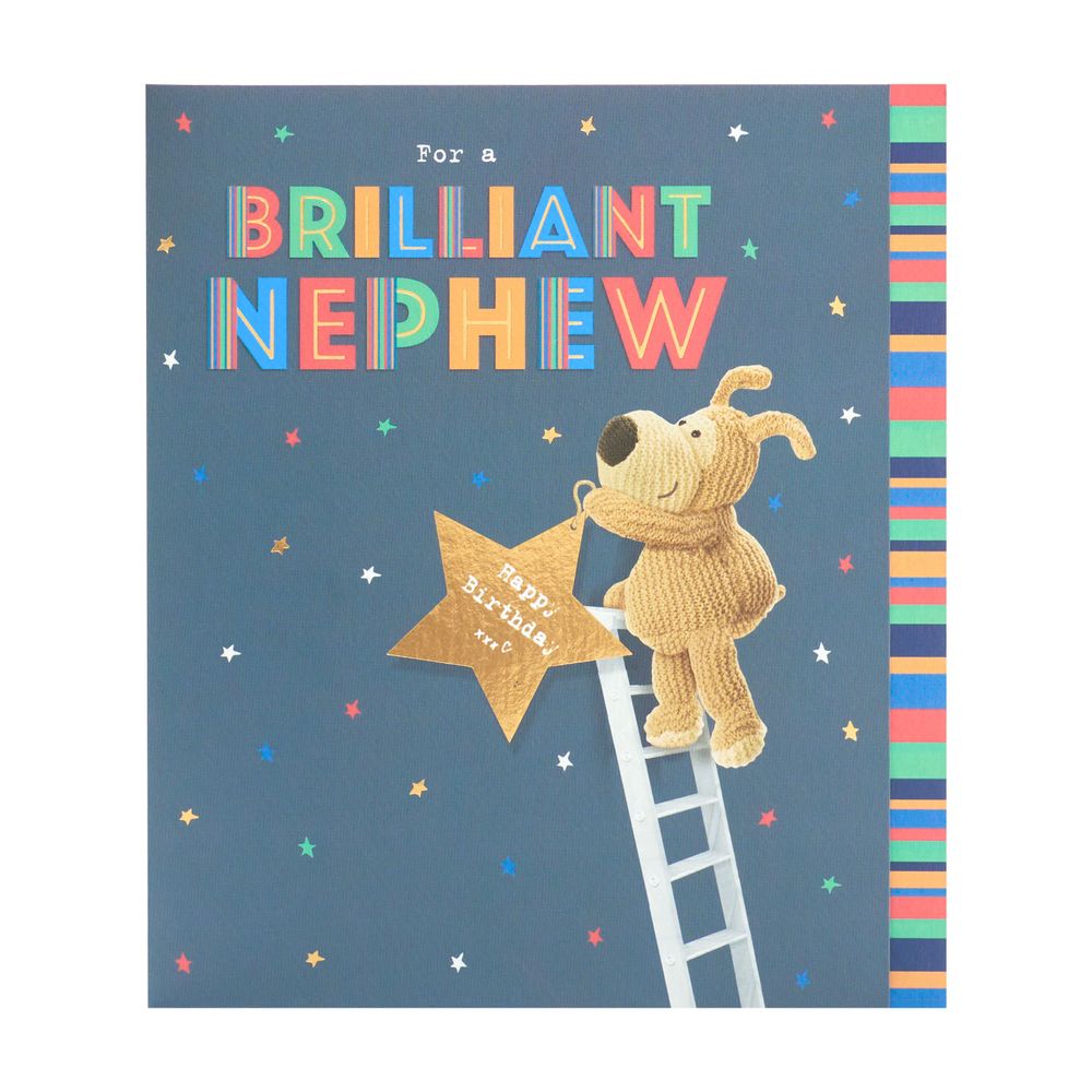 UK Greetings - Happy Birthday Nephew Boofle Greeting Card - Multicolor