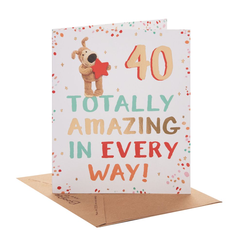 Uk Greetings - Happy Birthday 40th Boofle Card