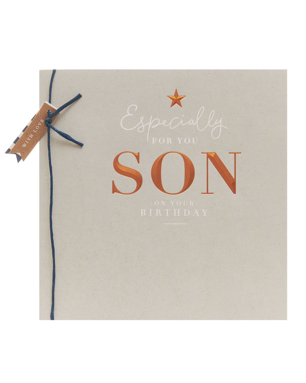 Uk Greetings - Happy Birthday Son Copper Foil Card