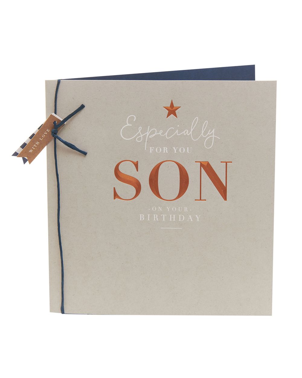 Uk Greetings - Happy Birthday Son Copper Foil Card