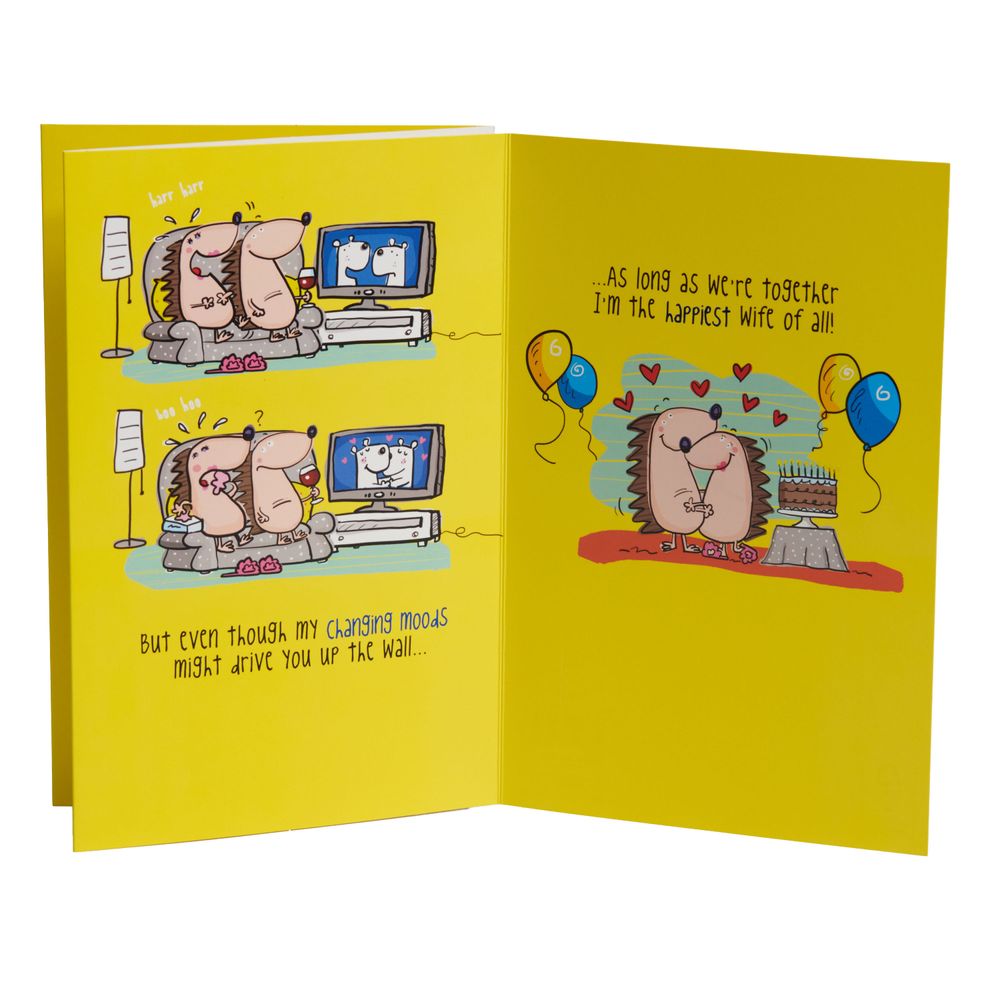 Uk Greetings - Happy Birthday Husband Hedgehogs Card