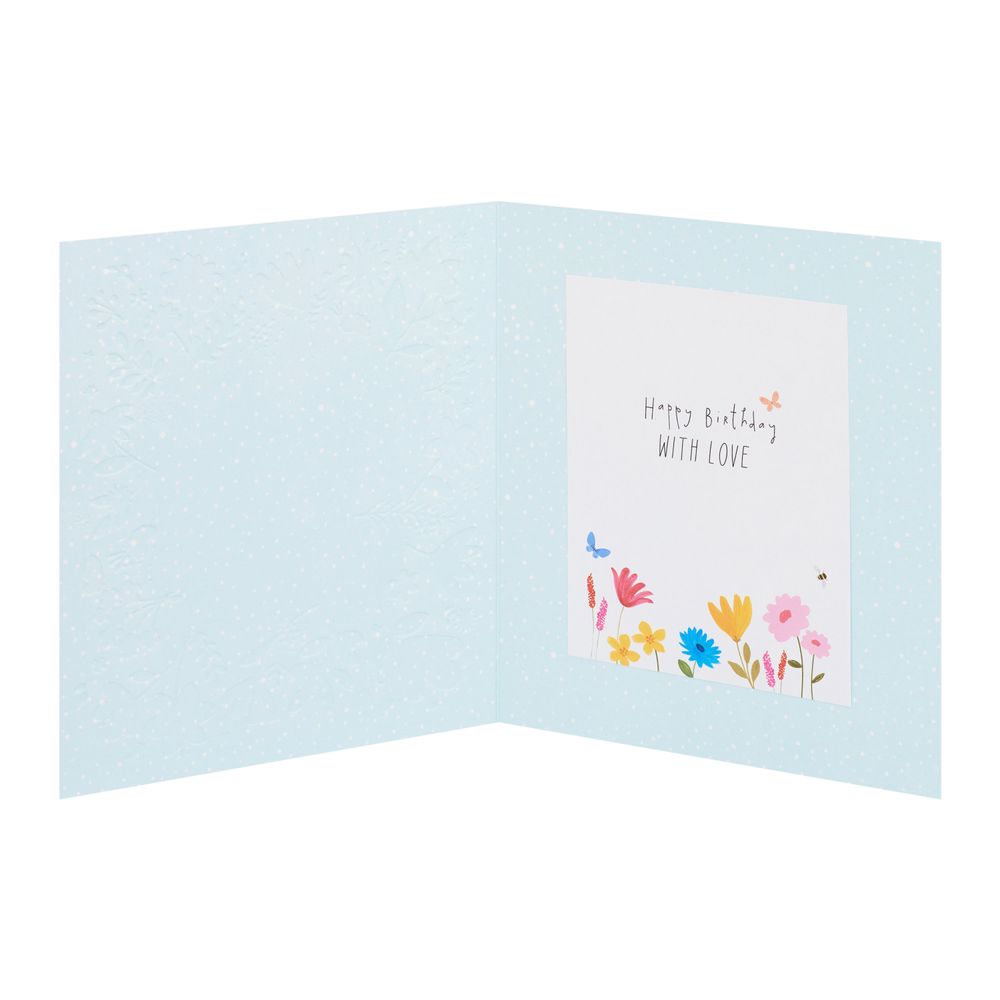 UK Greetings - Happy Birthday Daughter Flowers & Birds Greeting Card - Multicolor