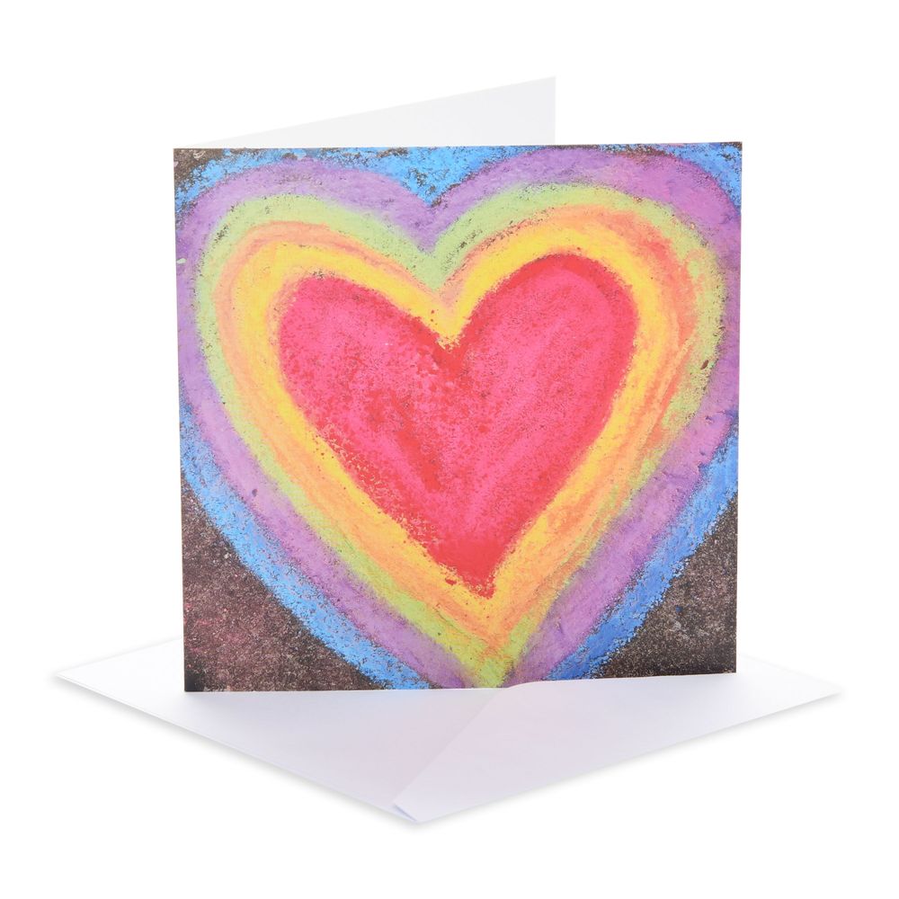 Uk Greetings - Blank Coloured Heart Greeting Card