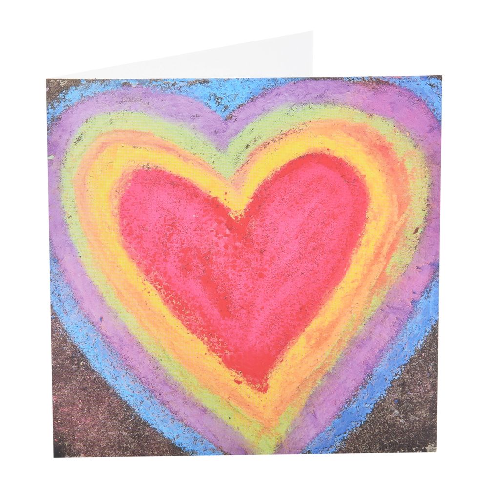 Uk Greetings - Blank Coloured Heart Greeting Card
