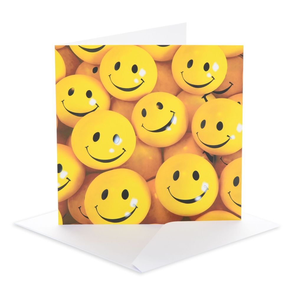 Uk Greetings - Blank Smiley Faces Greeting Card