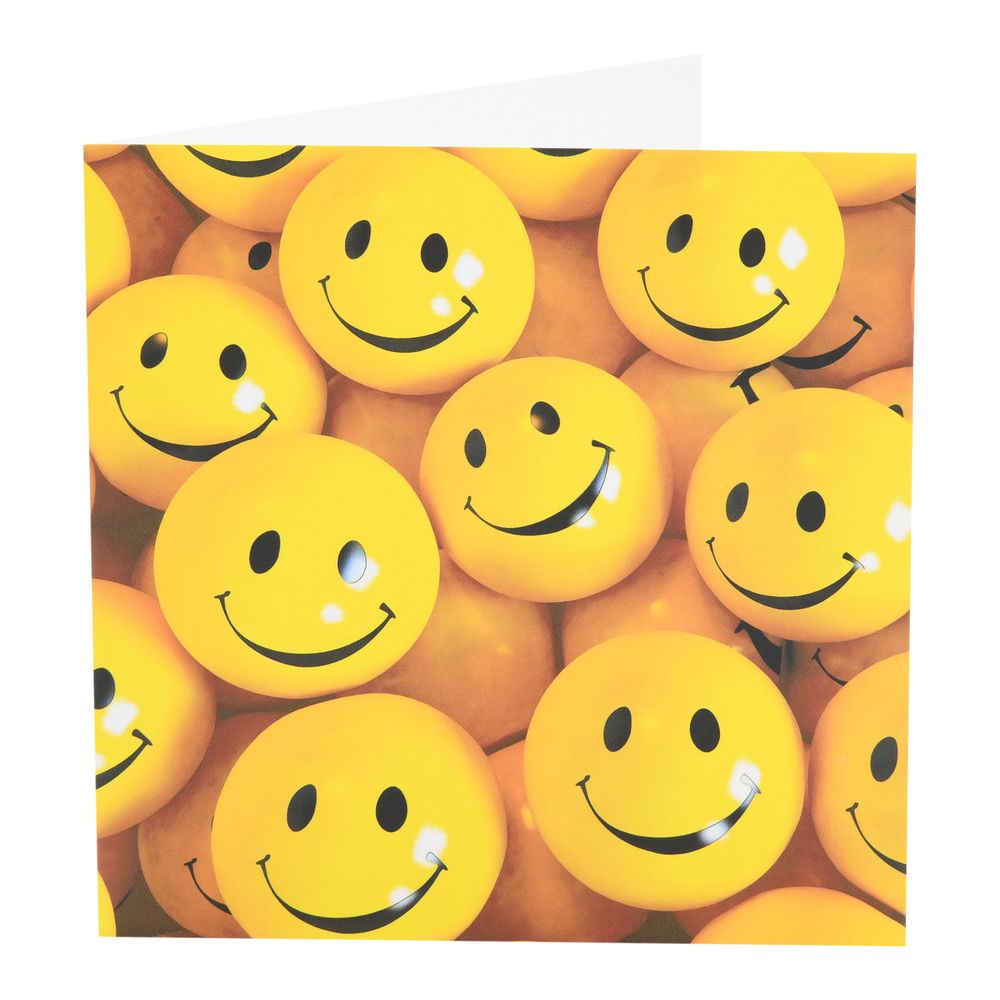 Uk Greetings - Blank Smiley Faces Greeting Card